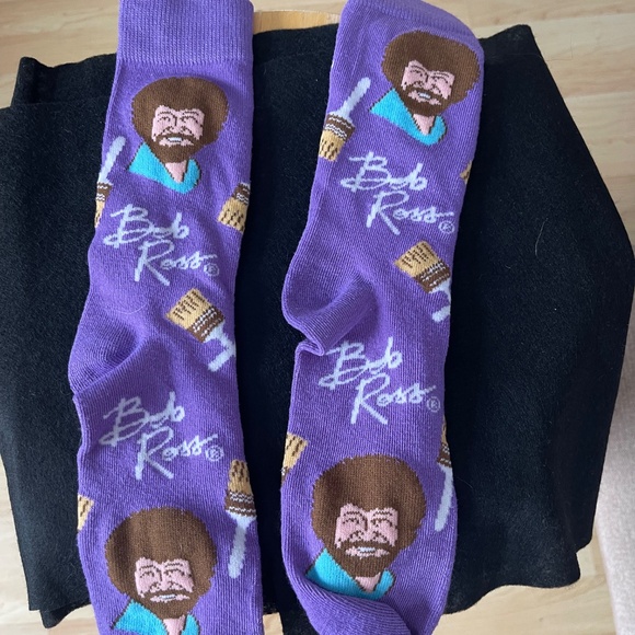 Bob Ross Mens Crew Socks Two Pairs - Picture 4 of 4